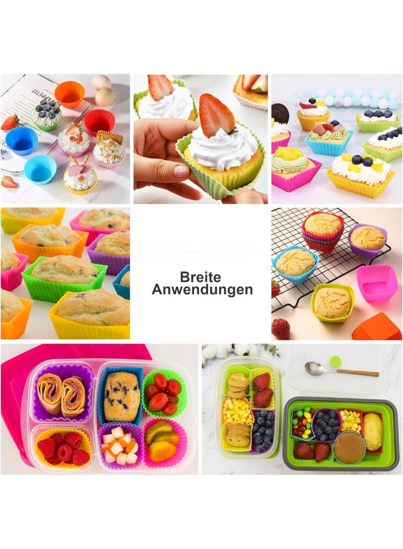 Bluejw Reusable Silicone Cake Mold, 40 Units, Small Silicone Mold, Paper Cup Cake, Bread, Adhesive - Image 4