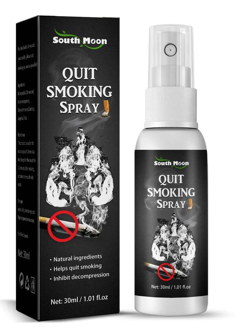 SOUTH MOON South Moon Quit Smoking Spray Ingredient Fresh Breath Control-smoking Cessation Spray for Mouth Eliminate Stop Oral Addiction Stop Smoking Spray Prevent Insomnia Lightweight for Daily Use 