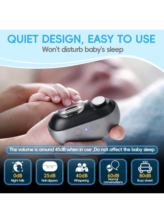 BlueFire Automatic Electric Nail Clipper 3-in-1 for Babies, Kids & Adults 💅 USB Rechargeable Nail Trimmer & Polisher with LED Light, Quiet Operation, Safety Hidden Blades, Nail Clippings Storage, 2-Speed Adjustable Grooming Tool for Fingernails & Toenails - Image 4