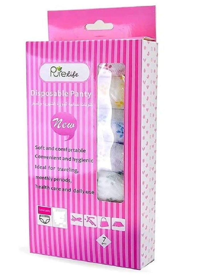purelife Women's Panties For Menstruation Postpartum One-Time Use 7 Pcs - Size XXL  - Image 1