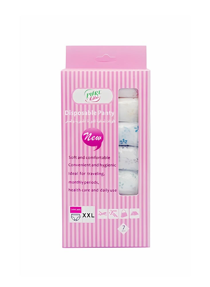 purelife Women's Panties For Menstruation Postpartum One-Time Use 7 Pcs - Size XXL  - Image 3