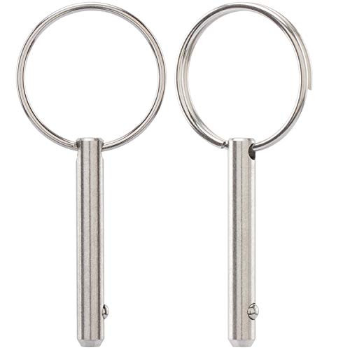 OIIKI 2 Pack Quick Release Pins, Diameter 3/16 inch(5mm), Usable Length: 0.95inch(24mm) ,Full 316 Stainless Steel Marine Hardware Bimini Top Pin for Ship Outfitting/Shipbuilding - Image 1
