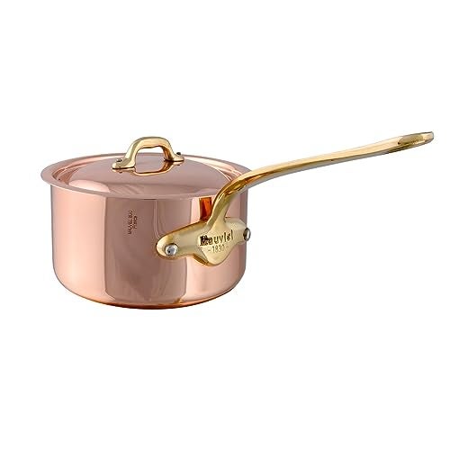 Mauviel M'Heritage 150 B 1.5mm Polished Copper & Stainless Steel Sauce Pan With Lid, And Brass Handles, 2.8-qt, Made in France - Image 5