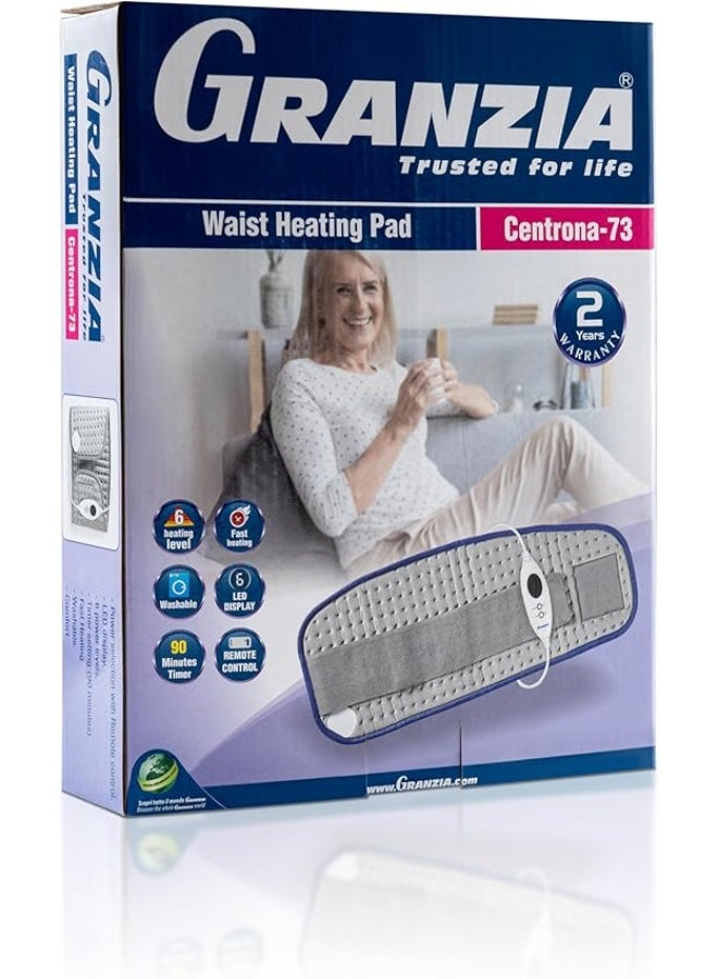  جرانزيا وسادة تدفئة كهربائية Granzia Centrona-73 – علاج حراري متعدد للمناطق مع 6 مستويات حرارة لتخفيف آلام العضلات والاسترخاء - Image 1