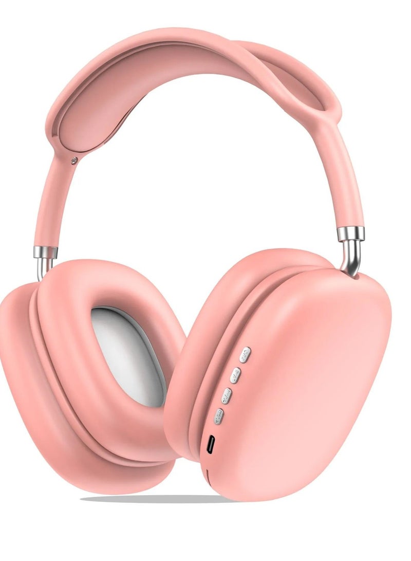 سماعات رأس لاسلكية بتقنية البلوتوث - بتصميم مشابه لسماعات AirPods، صوت نقي وجهير عميق - ملائمة مريحة، ميكروفون للتحدث بدون استخدارية طويل - مثالية للجري، والتمارين الرياضية، والمكالماتم اليدين - عمر بطا