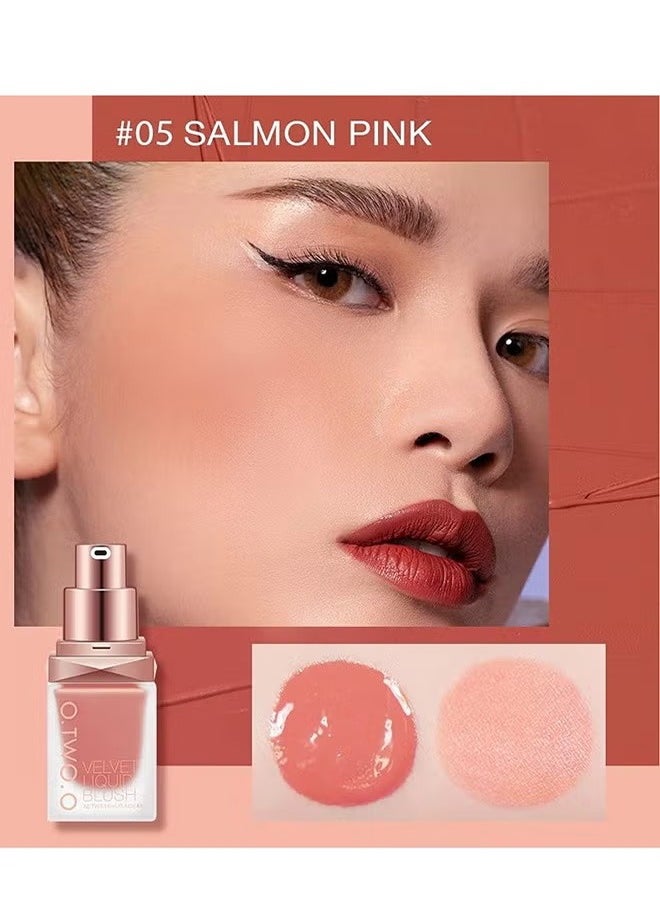 O.TWO.O O.TWO.O Natural Color Liquid Blush Silky Delicate Rouge Blush 05  - Image 2