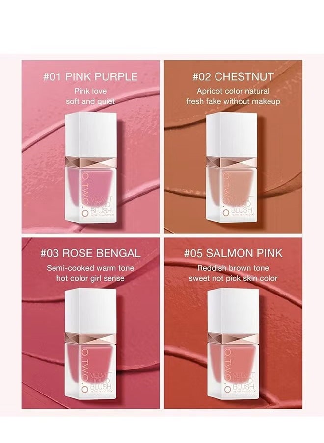 O.TWO.O O.TWO.O Natural Color Liquid Blush Silky Delicate Rouge Blush 05  - Image 5