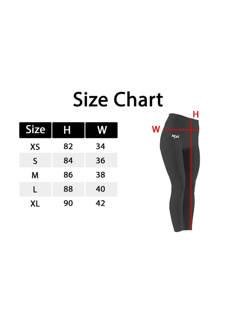 Hexa SportsWear Hexa Classic Women’s Leggings – 100% Polyester Dry Fit Sports & Casual Legging – High Waist Stretch Fitness Yoga Gym Pants – Black Essential Activewear - Image 5