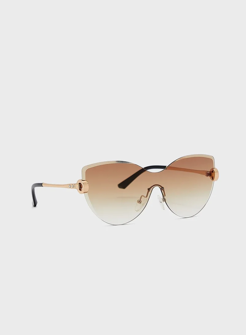 Ginger Frameless Cateye Sunglasses