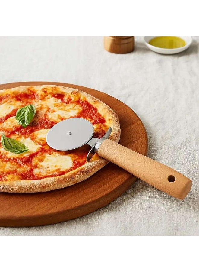 Pan Home قطاعة بيتزا ناتورا 20x6.5 سم - طبيعية - Image 2