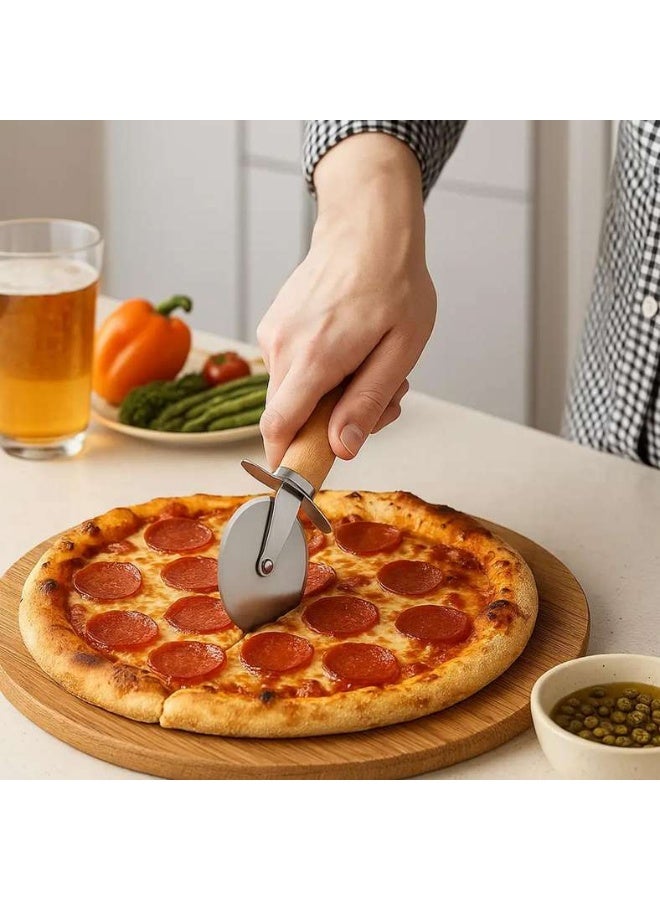 Pan Home قطاعة بيتزا ناتورا 20x6.5 سم - طبيعية - Image 1