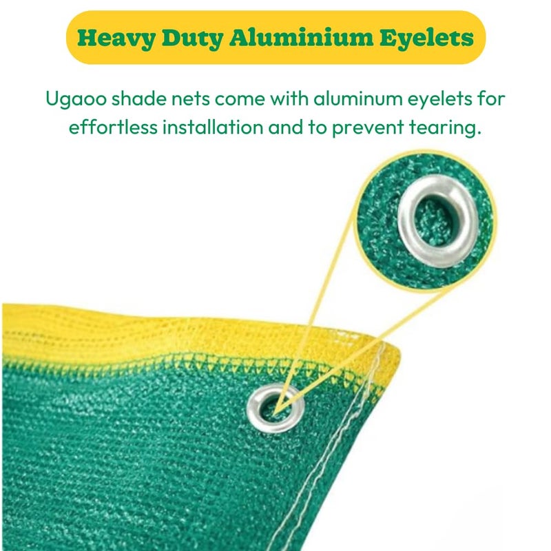 Ugaoo شبكة ظل خضراء للحديقة والشرفة، شبكة زراعية متعددة الاستخدامات - 75% (10 قدم × 15 قدم) - Image 4