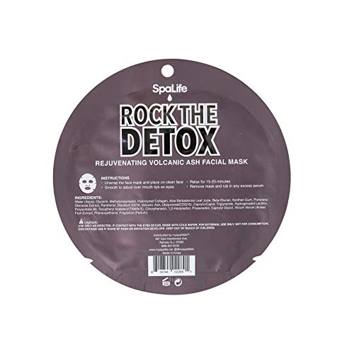 SpaLife Rock the Detox Rejuvenating Volcanic Ash Facial Mask 10 count - Image 3