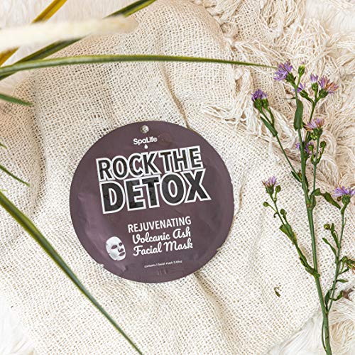 SpaLife Rock the Detox Rejuvenating Volcanic Ash Facial Mask 10 count - Image 4