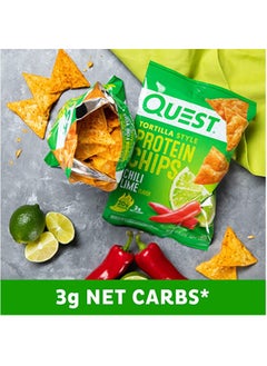 QUEST NUTRITION Quest Nutrition Tortilla Style Protein Chips Chili Lime (32g Pack of 8)  - Image 3