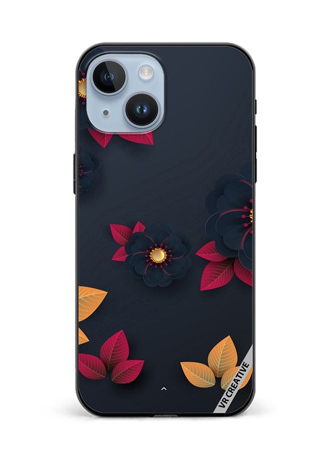 VR CREATIVE Protective Case Cover For Apple iPhone 15 Flower Design Multicolour - Image 1