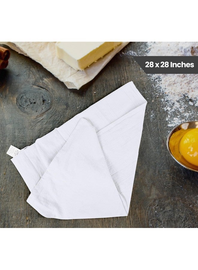 Utopia Kitchen White Flour Sack Towels [12 Pack - 28 x 28 Inch] 100% Cotton Tea Towels for Cleaning & Drying - Highly Absorbent Kitchen Dish Cloth - Image 2