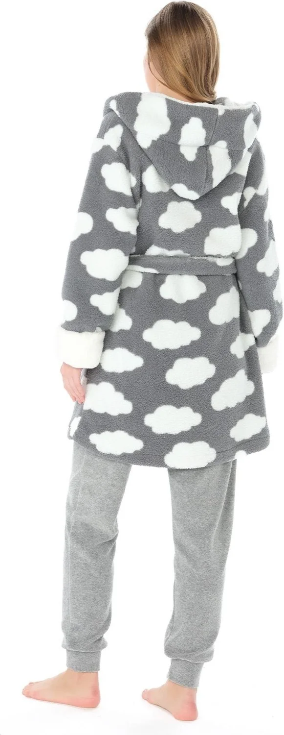 فايزة Women's Cloud Polar 3 Piece Gray Pajama Set C4T9N6O4