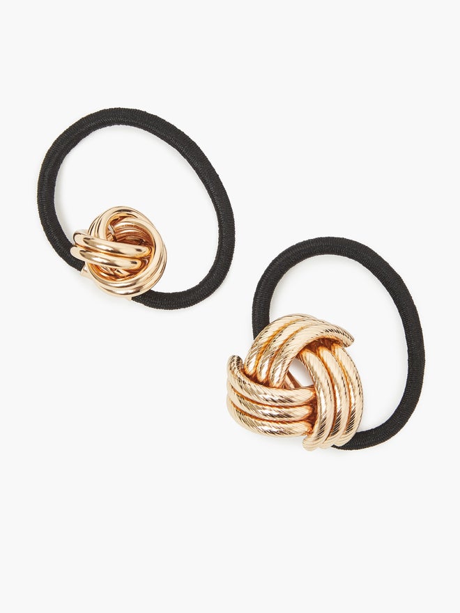 Styli Set of 2 - Metal Trim Hair Tie - Image 1