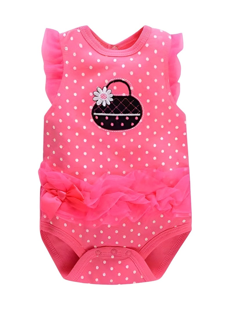 Bambimici Zairah Polka dot Print Ruffled Bodysuit Dress - Image 2