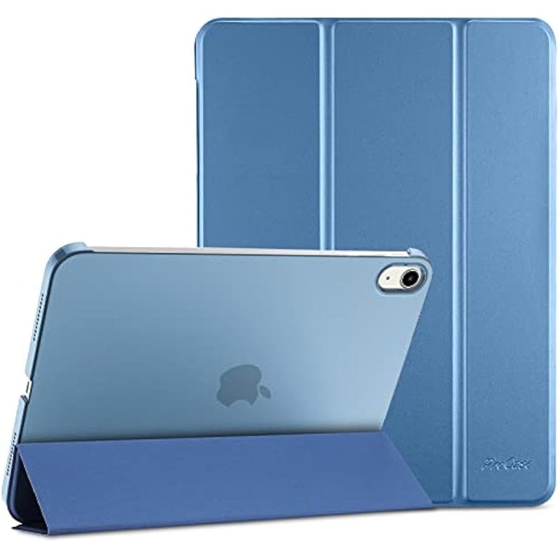 for iPad (A16) 11th Generation 11 Inch 2025/ iPad 10th Generation 10.9 Inch 2022 Case, Slim Smart Cover With Translucent Hard Shell Back, Supports Touch ID, Auto Wake/Sleep -Blue - Image 1