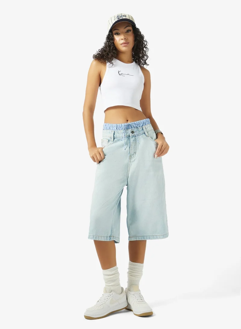 Karl Kani  Small Signature Essential Racerback Ribbed Top for Women | Best Price UAE