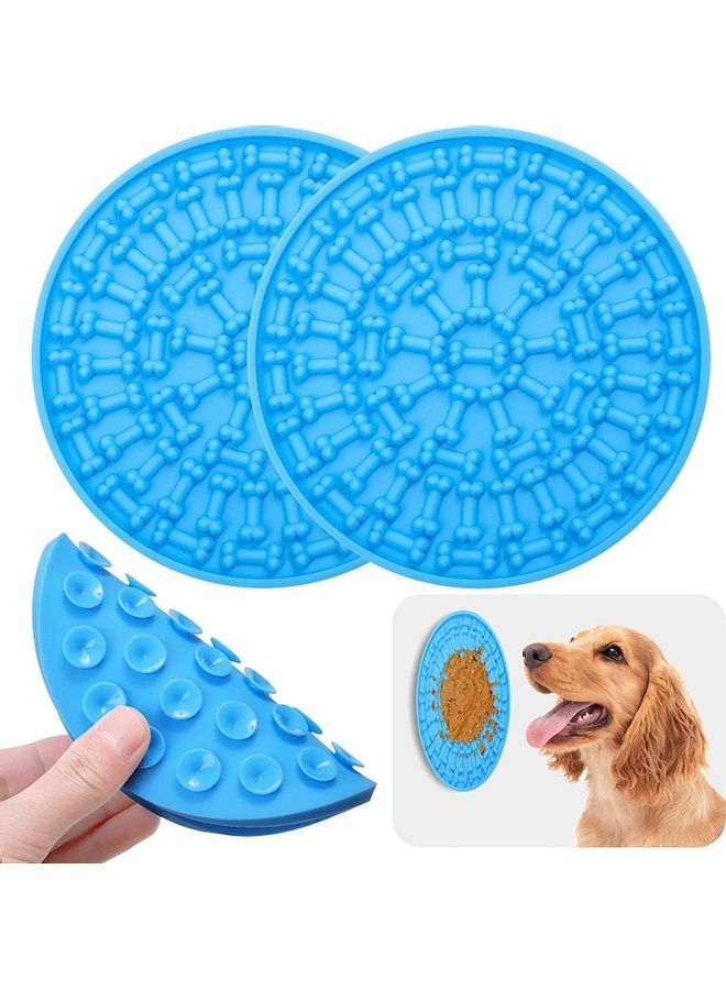 نيبمينينت بساط توزيع طعام من السيليكون لإطعام الكلاب ببطء أزرق 5.90 x 5.90بوصة - Image 1