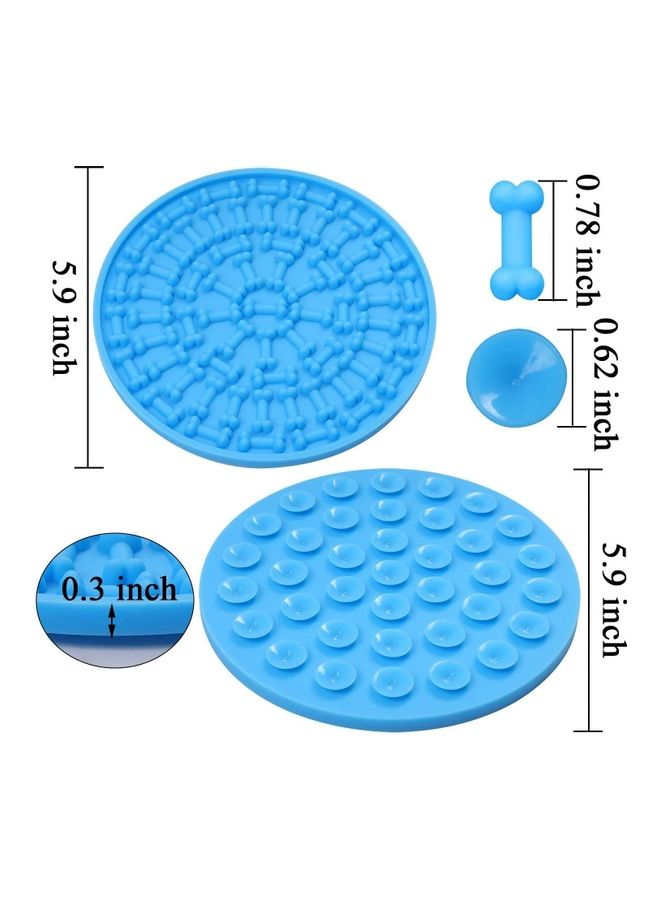 نيبمينينت بساط توزيع طعام من السيليكون لإطعام الكلاب ببطء أزرق 5.90 x 5.90بوصة - Image 2