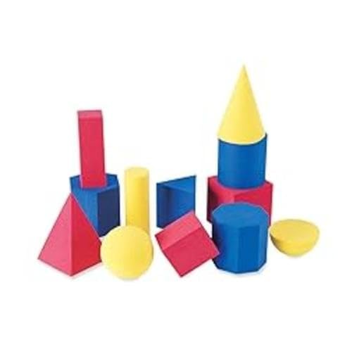 Learning Resources Hands-On Soft Geosolids, Soft Foam 3D Shapes, Set of 12, Ages 5+ - Image 3
