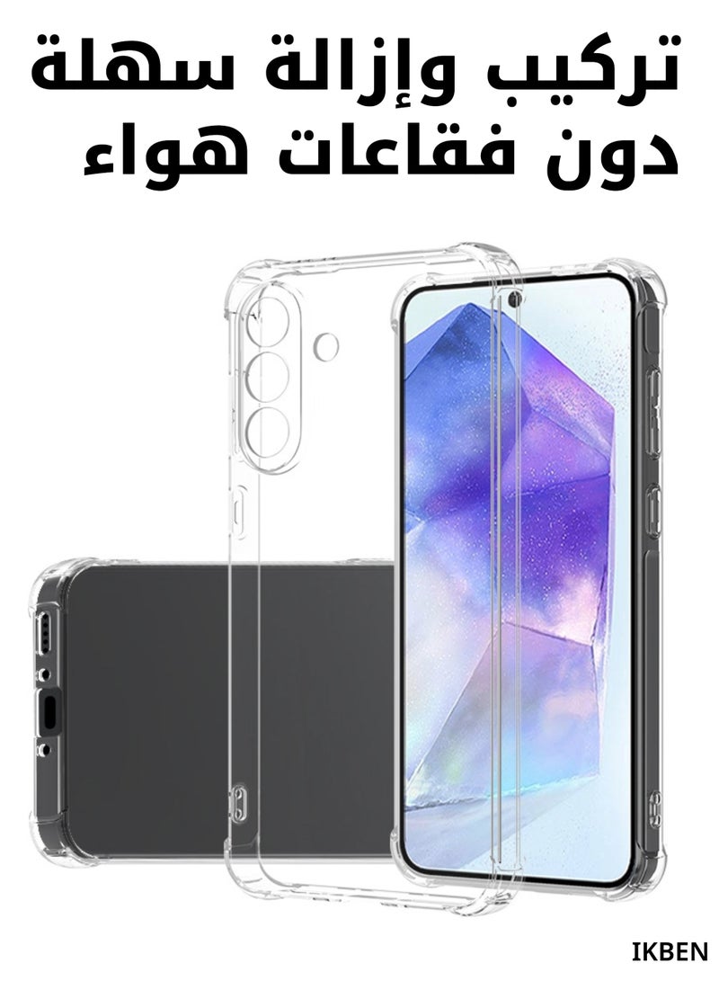 IKBEN Samsung Galaxy A16 5G Case and Screen Protector, 2 in 1 Shockproof Protective Cover, Clear TPU Back Case with Airbag Corners, Camera Protection, Slim Fit Full Body Phone Case by IKBEN - Image 4