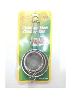Tea Strainer Set Of 3 Pcs Different Sizes Silver