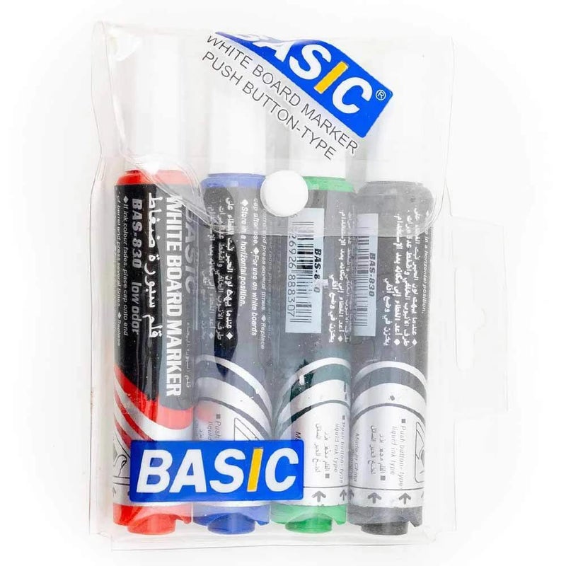 Basic White Board Marker, Set of 4 Colours - Image 1
