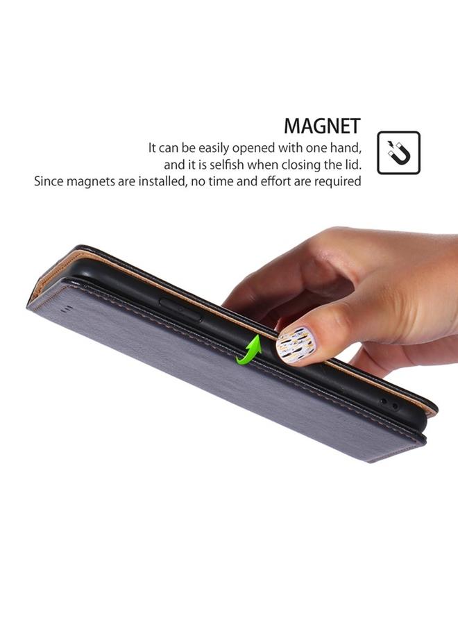 اس-توب جراب هاتف Realme 12 5G من الجلد المغناطيسي بلون زيتي لامع - Image 5