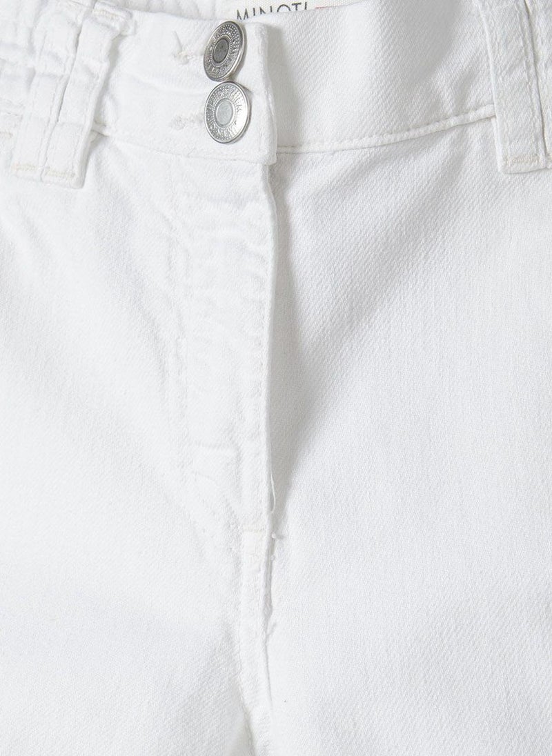 MINOTI Teen Girls Cargo Trousers with Side Pockets and Cuffed Ankles - Image 3