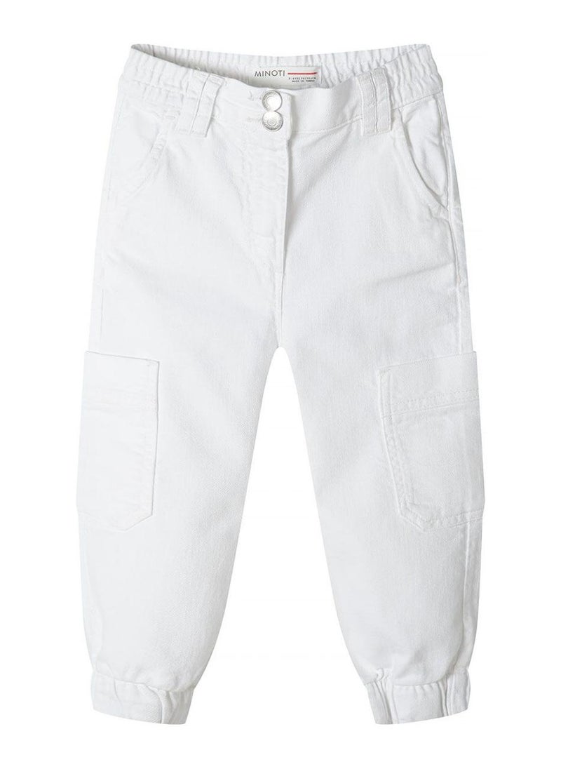 MINOTI Teen Girls Cargo Trousers with Side Pockets and Cuffed Ankles - Image 1