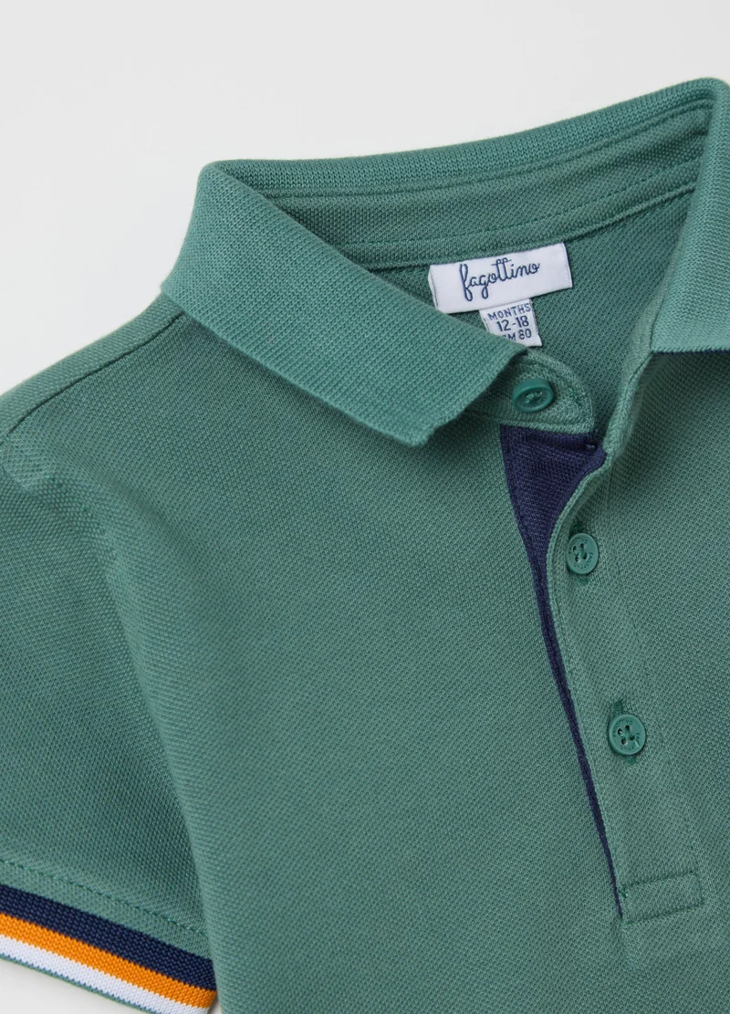 Ovs Piquet Polo Shirt With Puppy Print