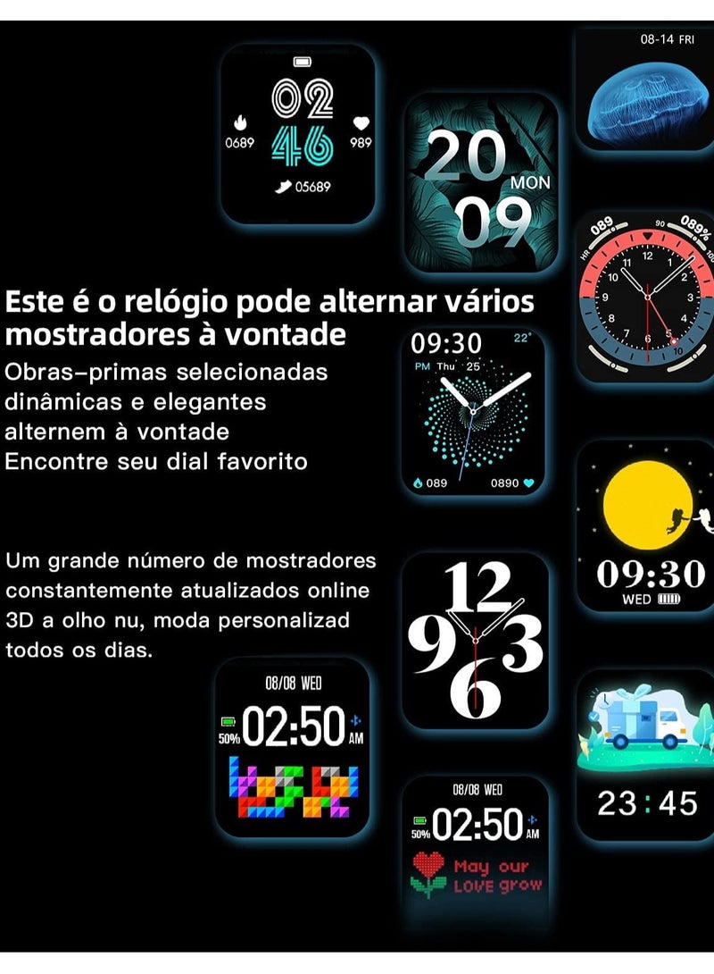 Beauenty 180 mAh HW22 1.75-inch Full Screen Series 6 Smart Watch With Space Aluminum Case Blue - Image 4