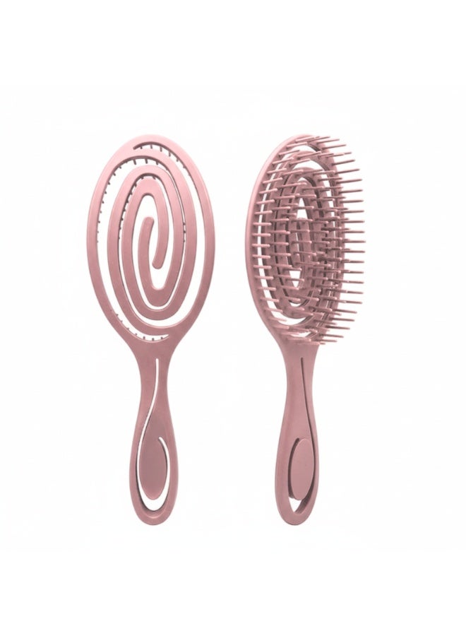 زيلر فرشاة فك تشابك الشعر العضوية القابلة للتحلل الحيوي الصديقة للبيئة للنساء والأطفال والرجال - فرشاة شعر من بقايا القهوة الطبيعية مثالية للشعر الأملس والمجعد والمبلل - Image 1