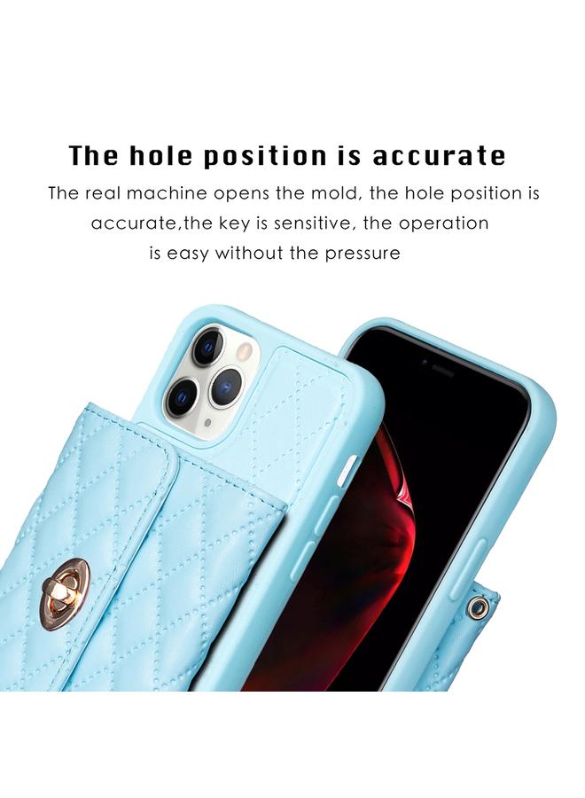 S-TOP Case For iPhone 11 Pro Max Horizontal Metal Buckle Wallet Rhombic Leather Phone Case - Image 3