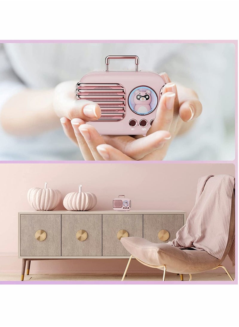 SYOSI - Bluetooth Speaker Cute,Portable Bluetooth Speaker Wireless Retro Speaker with Built-in Mic Cute Decor,TF,Vintage Mini Speaker for Kitchen Desk Bedrooms Accessories Party Outdoors for Android iOS - Image 1