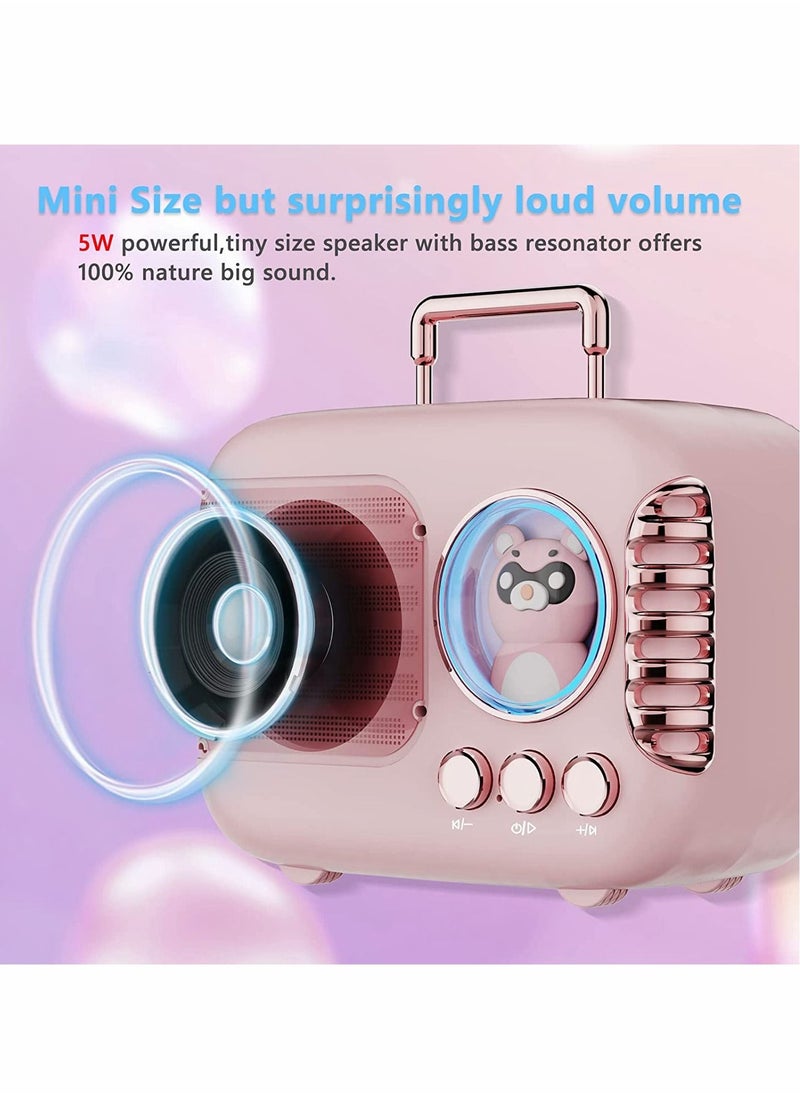 SYOSI - Bluetooth Speaker Cute,Portable Bluetooth Speaker Wireless Retro Speaker with Built-in Mic Cute Decor,TF,Vintage Mini Speaker for Kitchen Desk Bedrooms Accessories Party Outdoors for Android iOS - Image 1