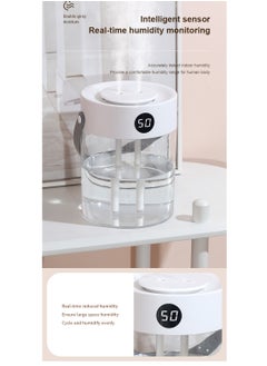 Generic Air Humidifiers for Bedroom with Automatic Humidity Adjustment and Night Light, 3L Capacity Room Humidifier with Dual Mist Nozzles and Easy Top-Fill Water Design Humidifer  - Image 4
