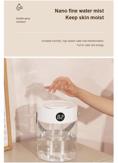 Generic Air Humidifiers for Bedroom with Automatic Humidity Adjustment and Night Light, 3L Capacity Room Humidifier with Dual Mist Nozzles and Easy Top-Fill Water Design Humidifer  - Image 5