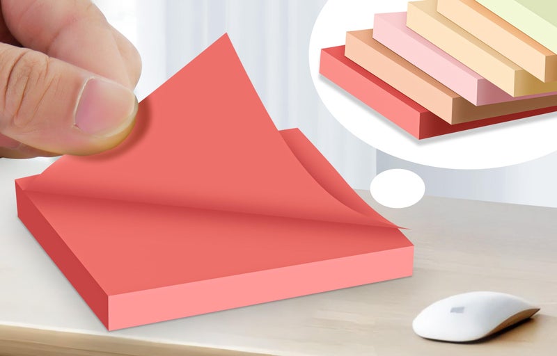 TKTB (18 Pads) Pop Up Sticky Notes 3x3 Refills, Vintage Color, Strong Adhesive Memo Pad Bulk, Suitable for Home, Office, School, Clean Removal - Image 3