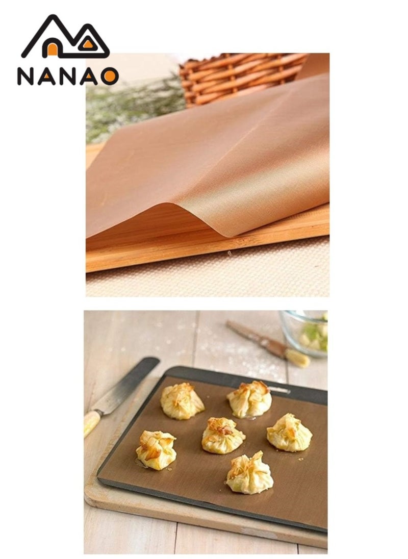 NANAO 10 Piece Oven Grill Mat Teflon Sheet for Heat Press Transfer Non-Stick Paper Reusable Heat Resistant Craft, High-temperature oven food-grade Baking Cloth Nonstick Oilcloth  - Image 3