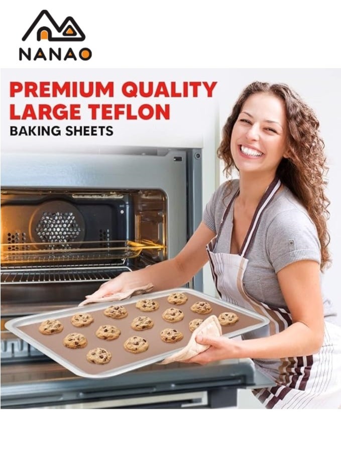 NANAO 10 Piece Oven Grill Mat Teflon Sheet for Heat Press Transfer Non-Stick Paper Reusable Heat Resistant Craft, High-temperature oven food-grade Baking Cloth Nonstick Oilcloth  - Image 4