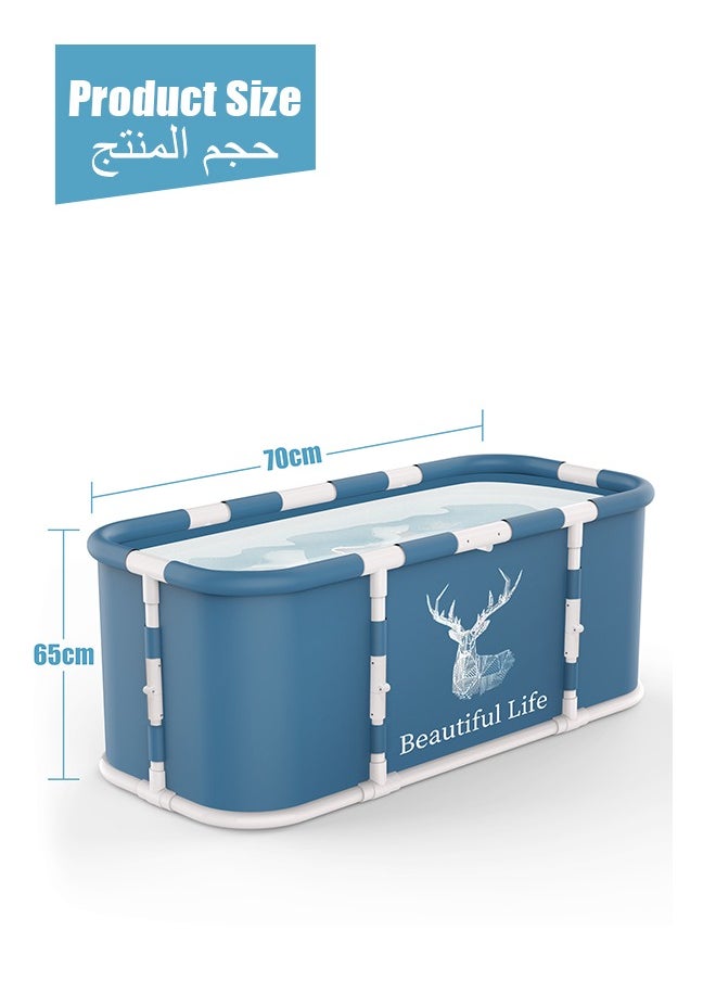 Golivn - Portable Bathtub Foldable Soaking Bathing Tub for Freestanding Shower Stall Thickened Thermal Foam to Keep Temperature Spa Hot Ice bath - Image 1