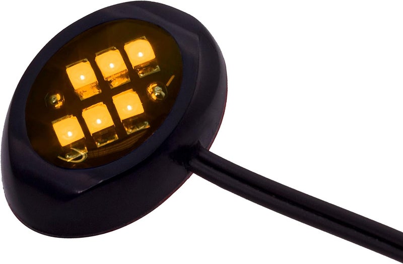 Oznium وحدات LED (أسود دائري، LED كهرماني) - Image 1
