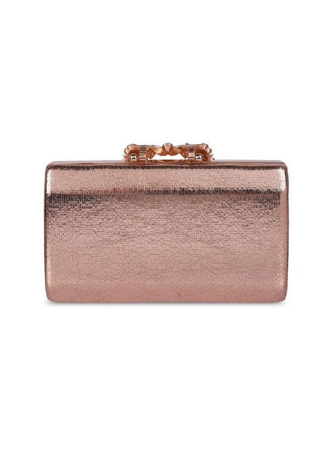 Mochi Women's Rose-Gold Fashionable Faux Leather Clutch (38-127) - Image 4