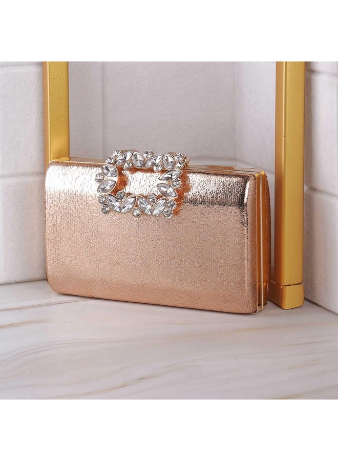 Mochi Women's Rose-Gold Fashionable Faux Leather Clutch (38-127) - Image 2